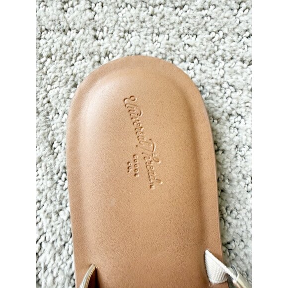 Universal Thread Vivienne Two Band Flat Sandals Gold/Silver Size 6.5 - Picture 4 of 9